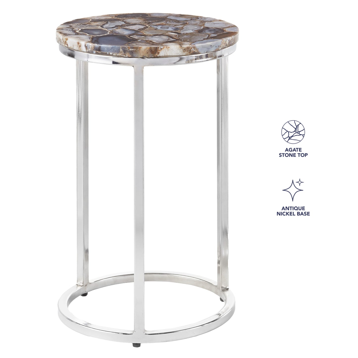 Onyx Agate Top Nesting Table - Set of 2