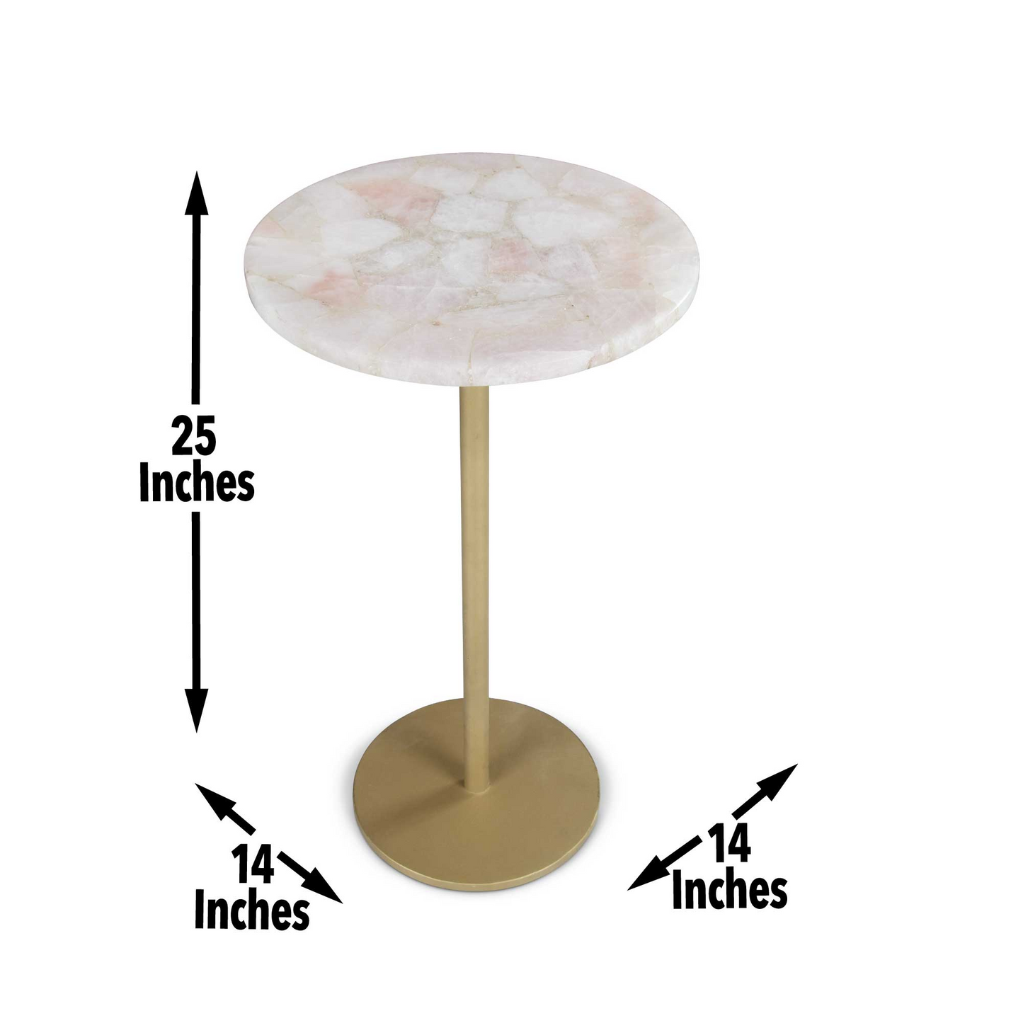 Rosie Rose Quartz Top Chairside
