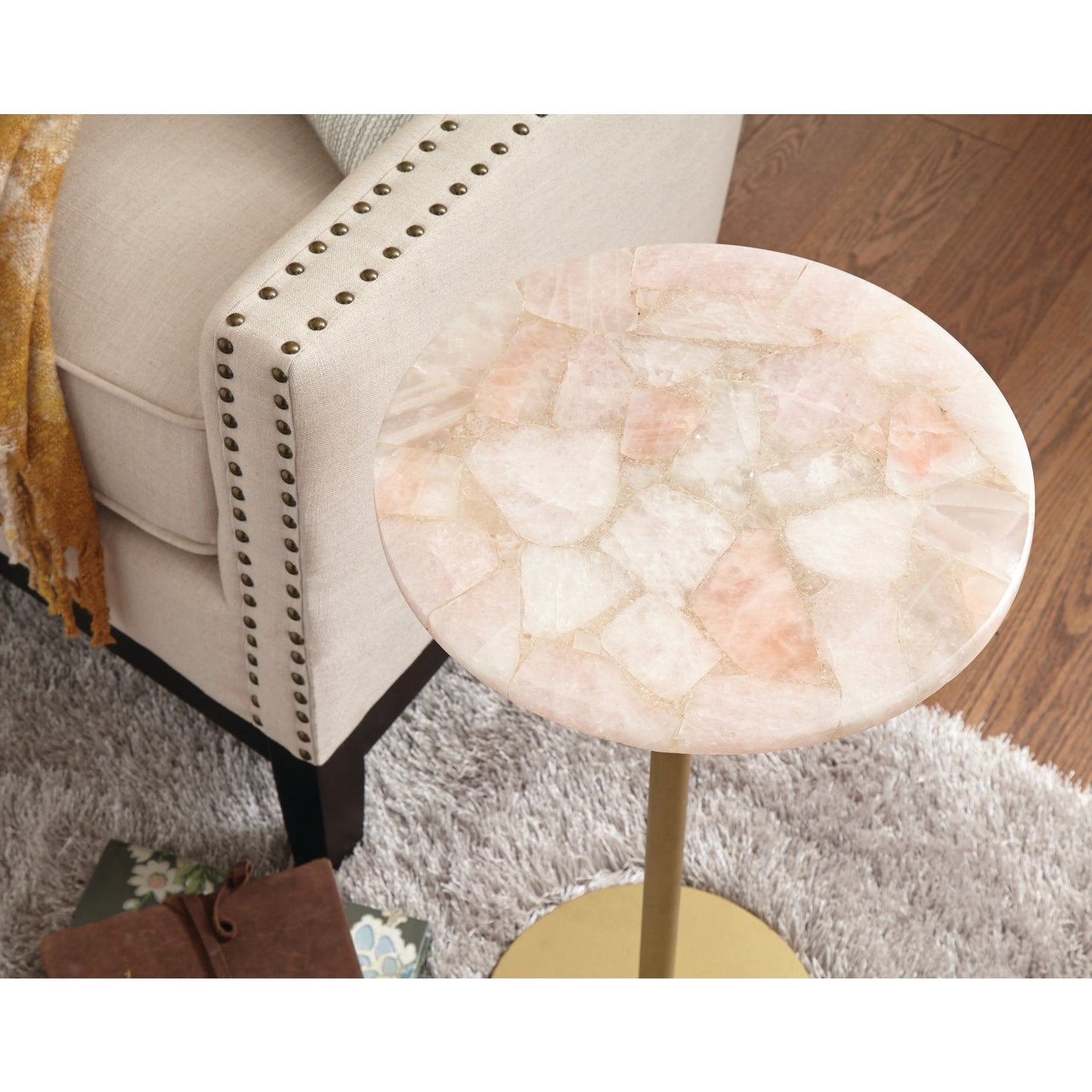 Rosie Rose Quartz Top Chairside