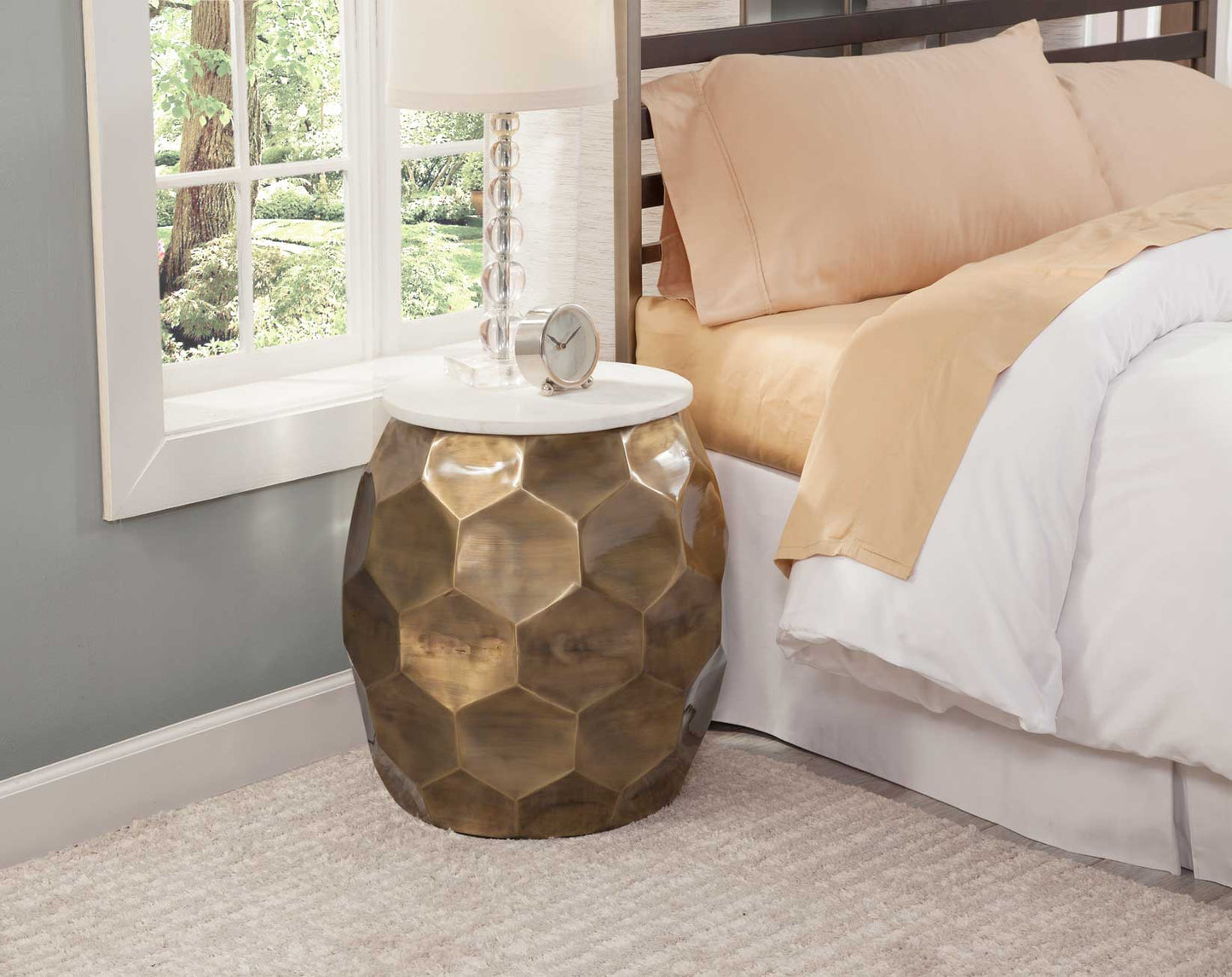 Aurelia Hex Drum Accent Table