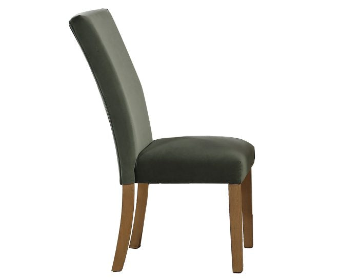 Set of 2 Artemis Side Chairs, Green Velvet