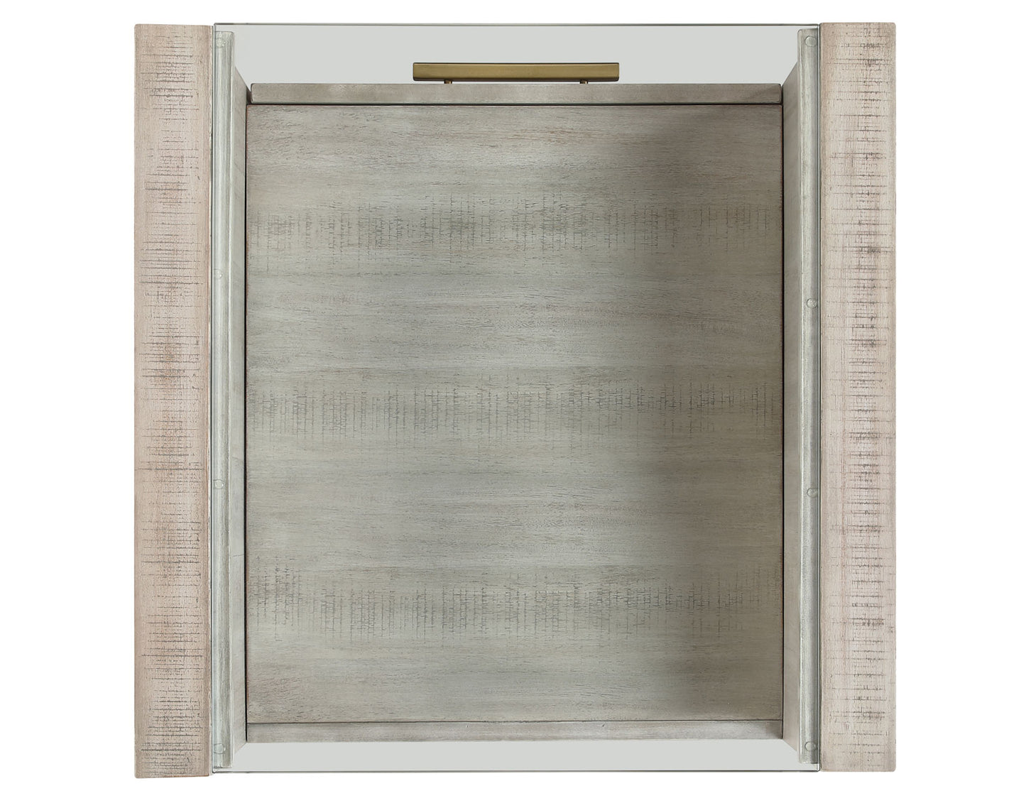 The Garland Glass-Top Wood End Table