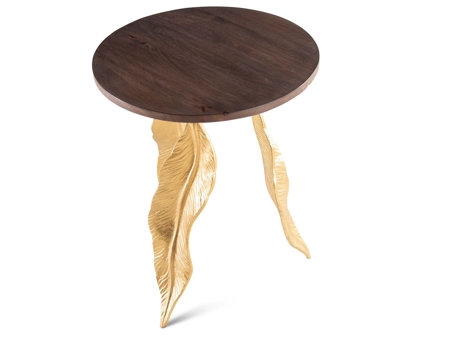 Gilded Leaf Side Table
