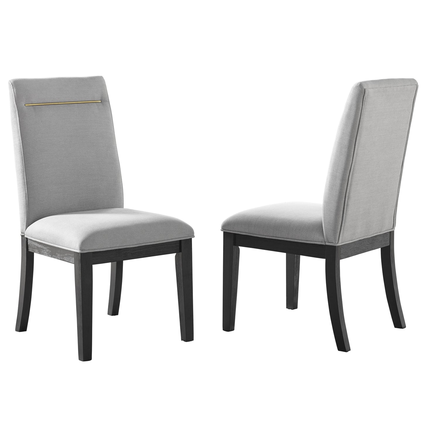 Set of 2 Yves Performance Side Chairs, Grey