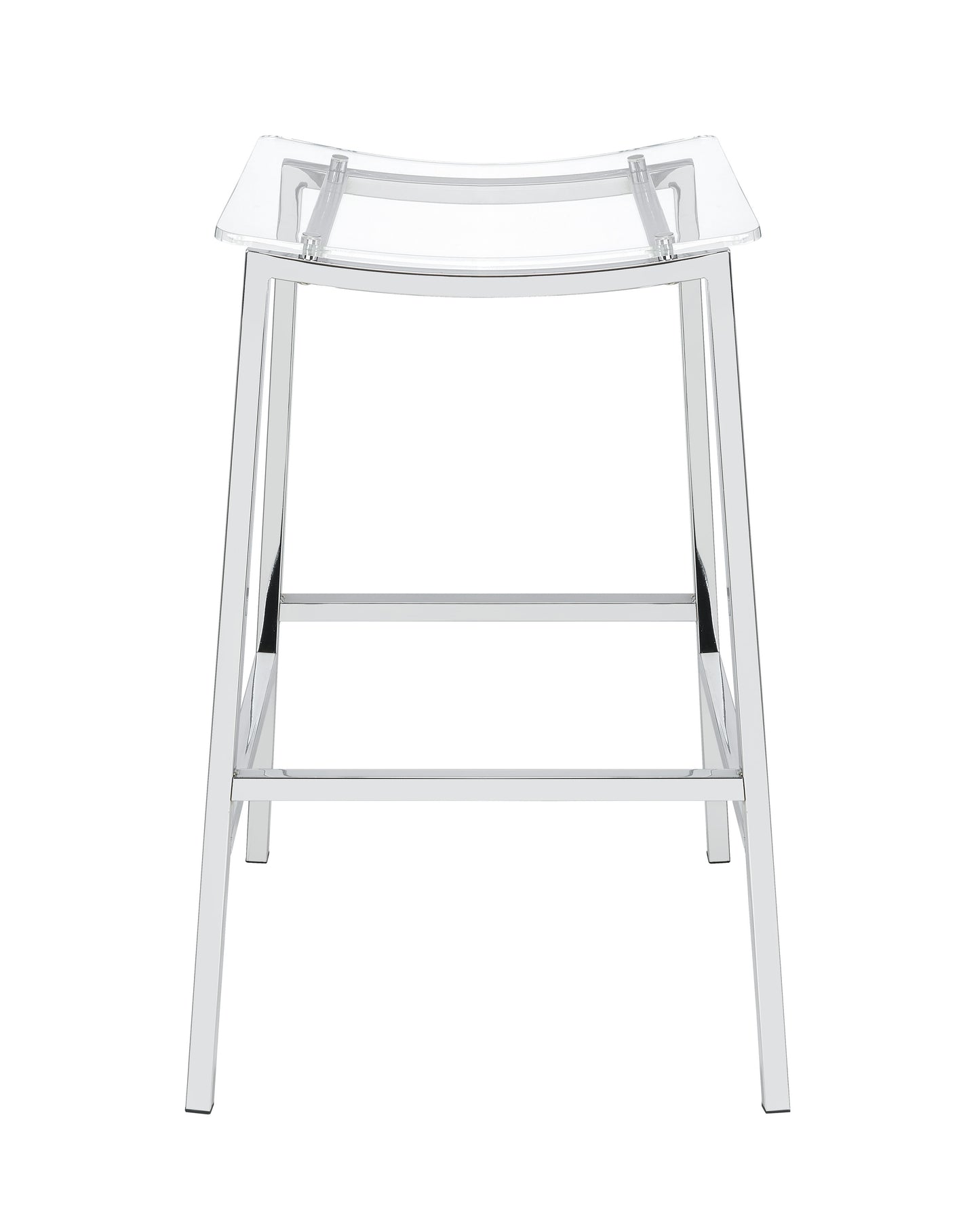 Set of 2 - Zena Backless Bar Stool w/Acrylic Seat