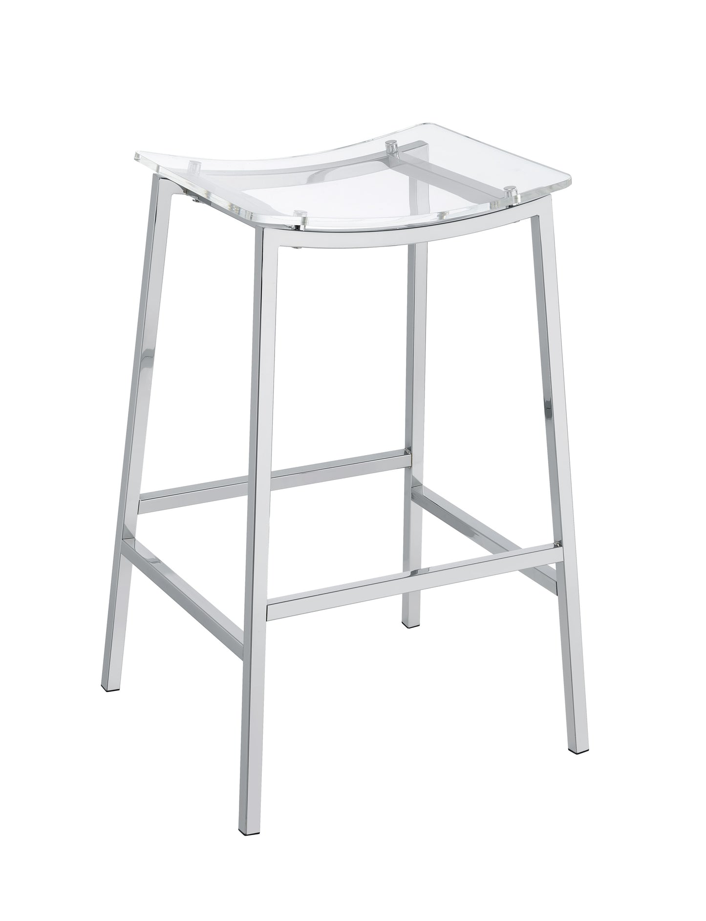 Set of 2 - Zena Backless Bar Stool w/Acrylic Seat