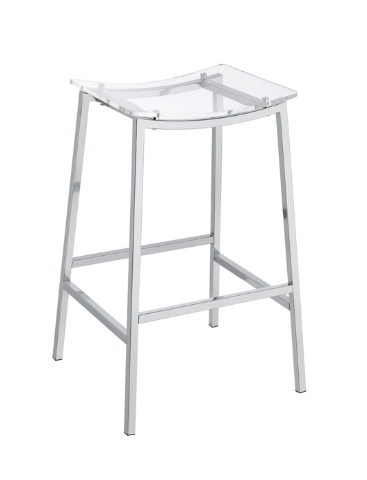Set of 2 - Zena Backless Bar Stool w/Acrylic Seat